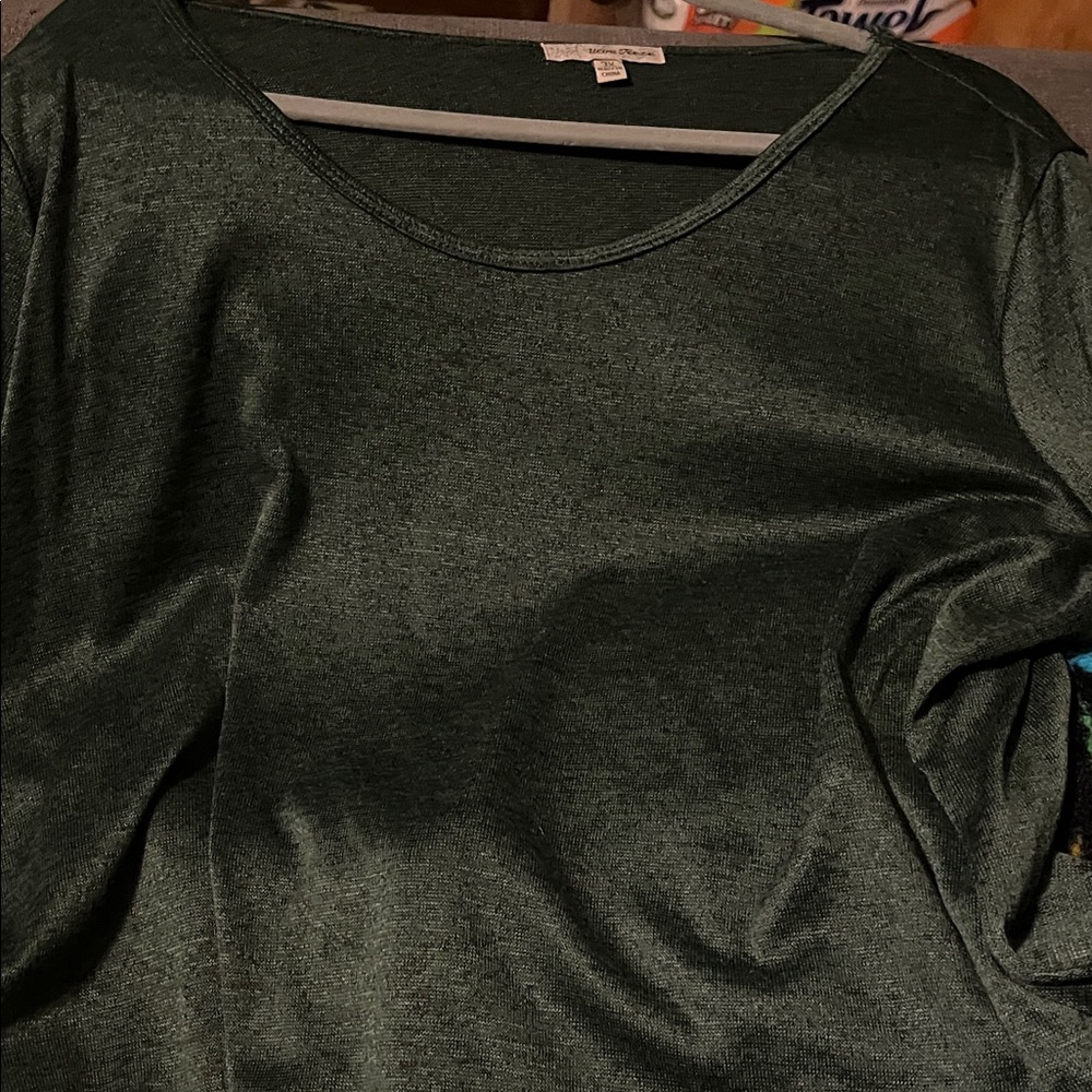 Chic Forest Green Long Sleeve Women's Top